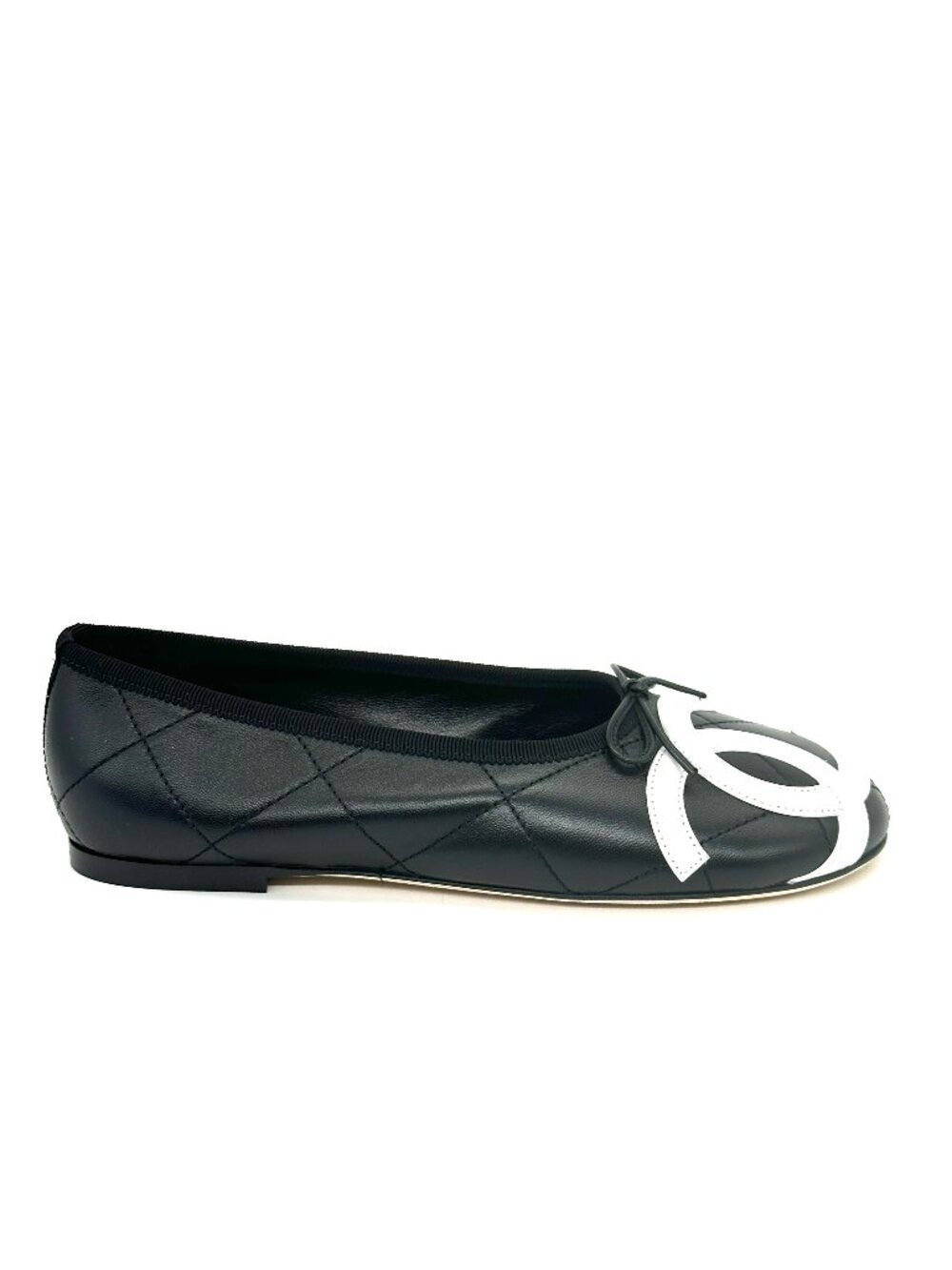CHANEL 26M Coco Beach Lambskin Leather CC Cambon Bow Ballerina Ballet Flats - Picture 11 of 15